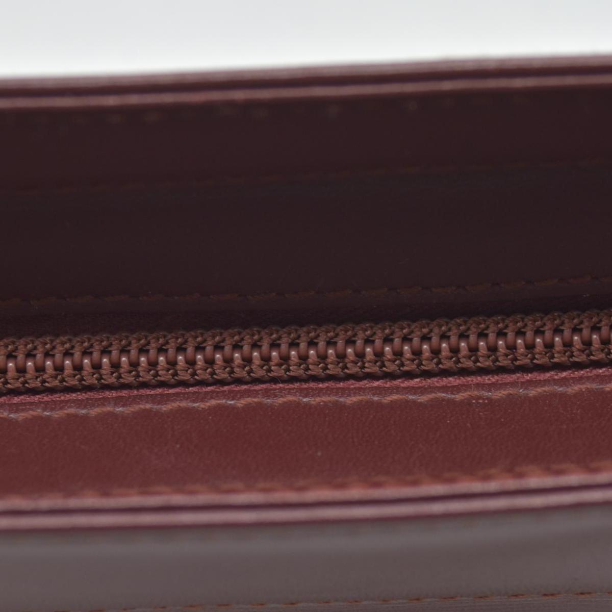 $1010 Cartier Leather Toiletry Clutch Bag Burgundy Red CONSIGNMENT