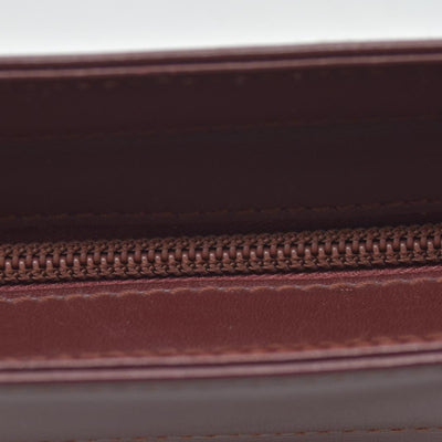 $1010 Cartier Leather Toiletry Clutch Bag Burgundy Red CONSIGNMENT
