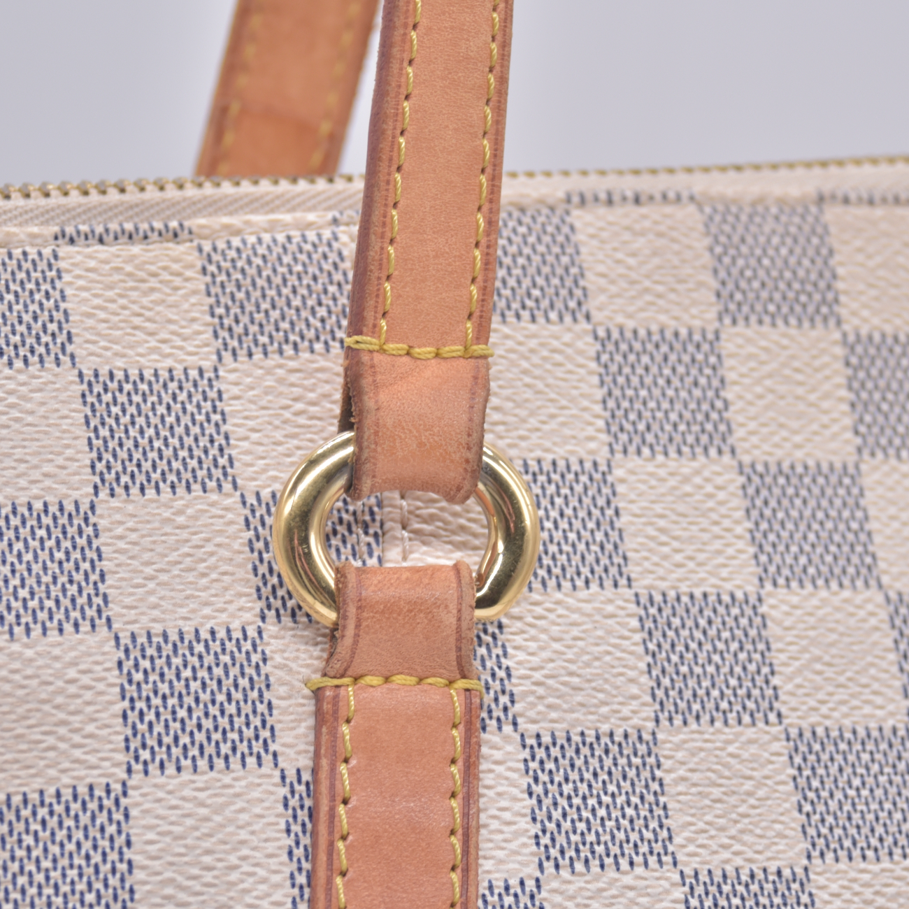 $1430 2012 Louis Vuitton Damier Azur Totally MM Shoulder Tote Bag MB0152