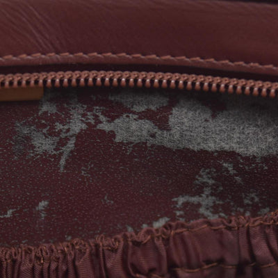 $1010 Cartier Leather Toiletry Clutch Bag Burgundy Red CONSIGNMENT