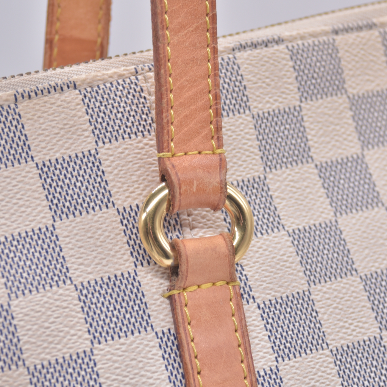 $1430 2012 Louis Vuitton Damier Azur Totally MM Shoulder Tote Bag MB0152