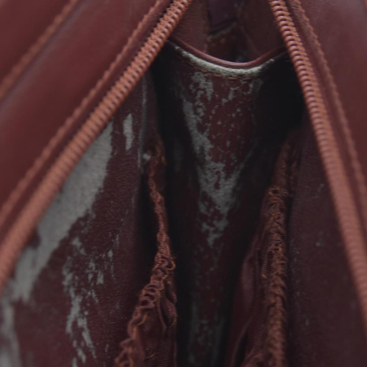 $1010 Cartier Leather Toiletry Clutch Bag Burgundy Red CONSIGNMENT