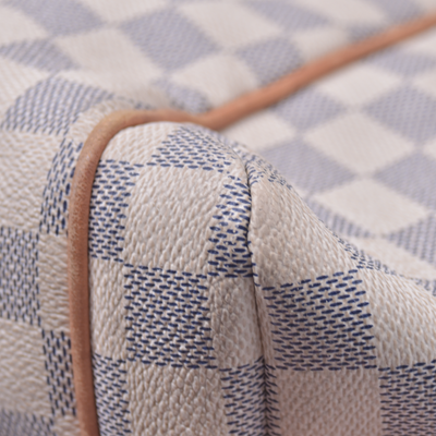 $1430 2012 Louis Vuitton Damier Azur Totally MM Shoulder Tote Bag MB0152