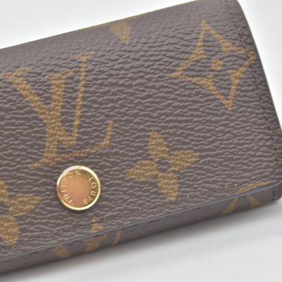 Louis Vuitton Monogram Multicles 4 Ring Key Case Brown