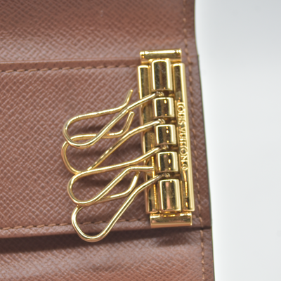 Louis Vuitton Monogram Multicles 4 Ring Key Case Brown