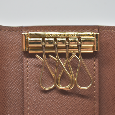 Louis Vuitton Monogram Multicles 4 Ring Key Case Brown