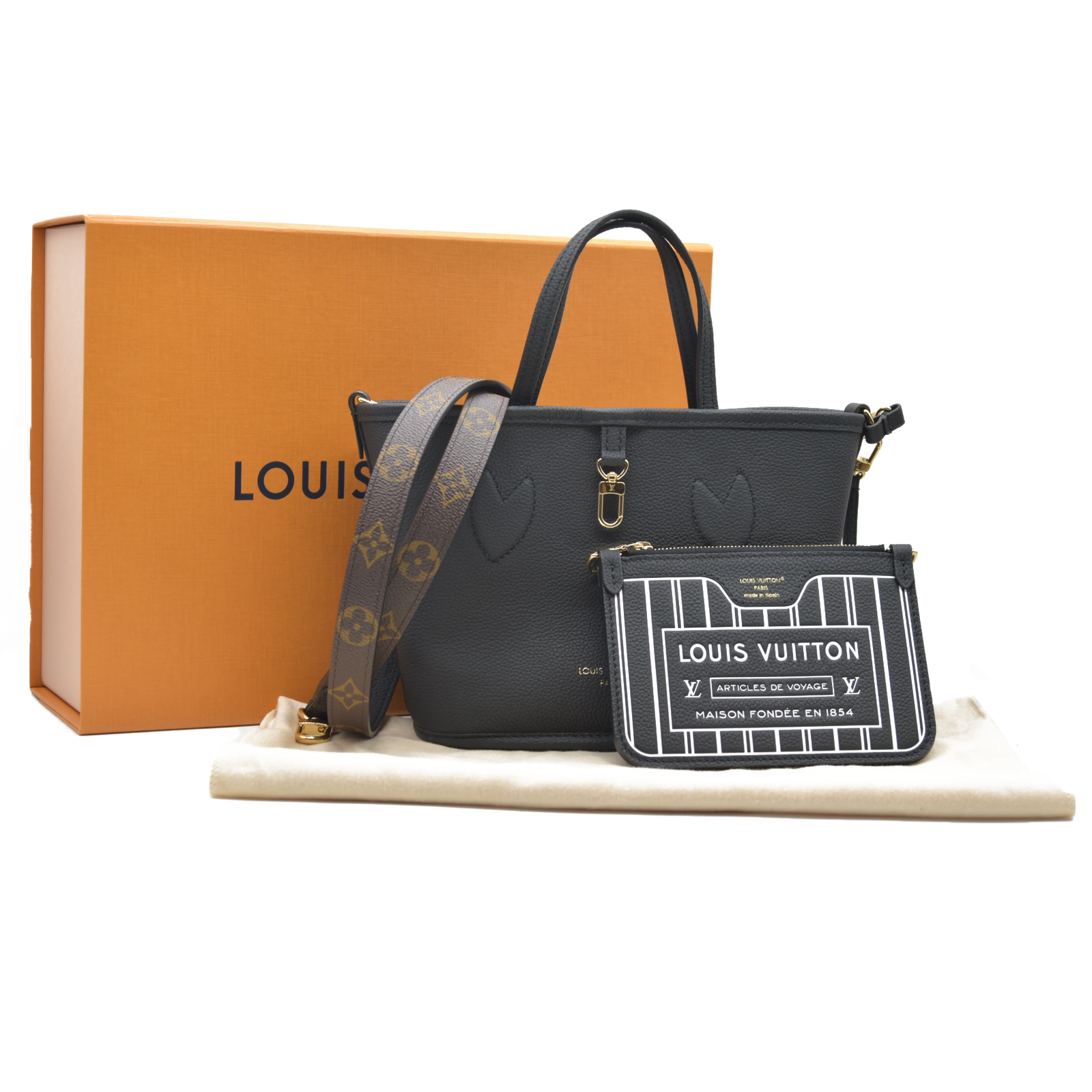 Louis Vuitton  Monogram Neverfull Inside Out Bandouliere BB Black