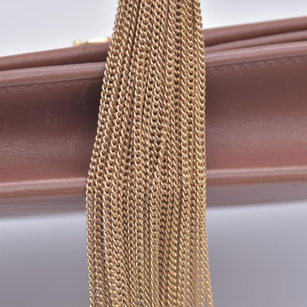 $2100 Saint Laurent  Small Monogram Kate Tassel Bag Brown