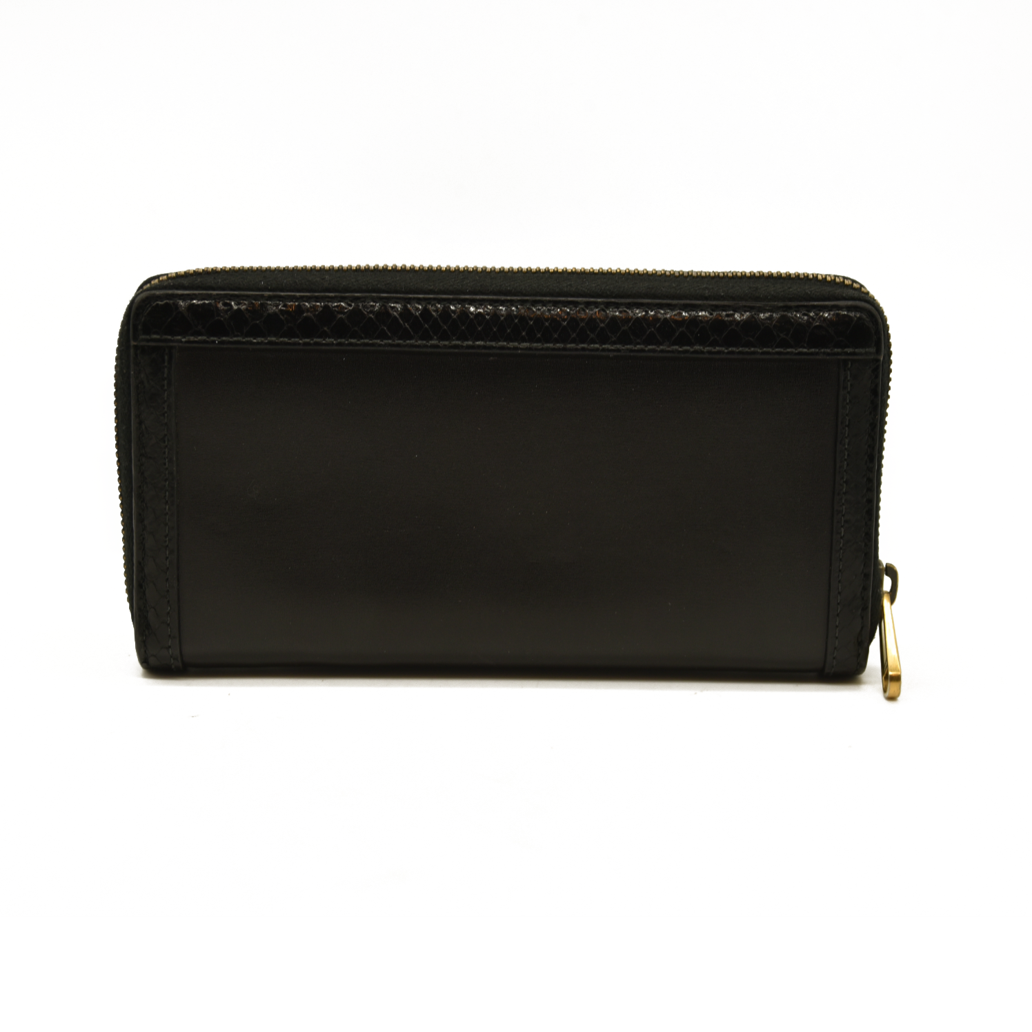 $550 Gucci Dollar Calfskin GG Marmont Zip Around Wallet Black