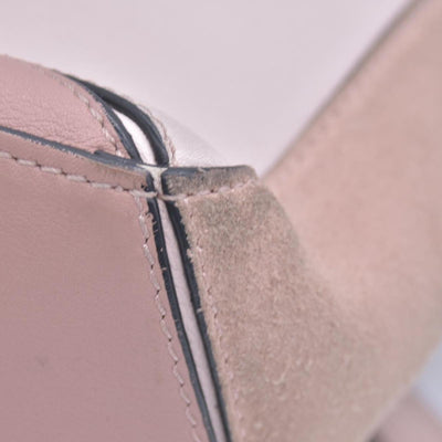 $3850 Loewe Calfskin Suede Small Puzzle Bag Blush