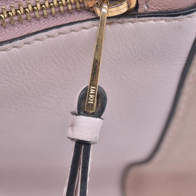 $3850 Loewe Calfskin Suede Small Puzzle Bag Blush