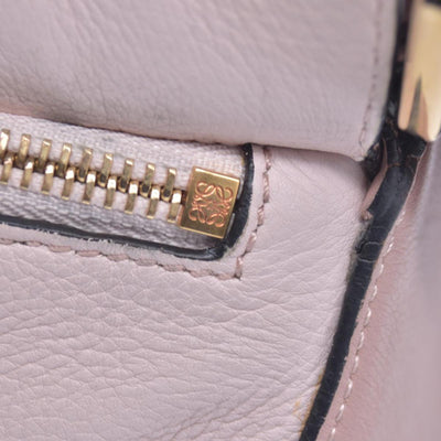 $3850 Loewe Calfskin Suede Small Puzzle Bag Blush