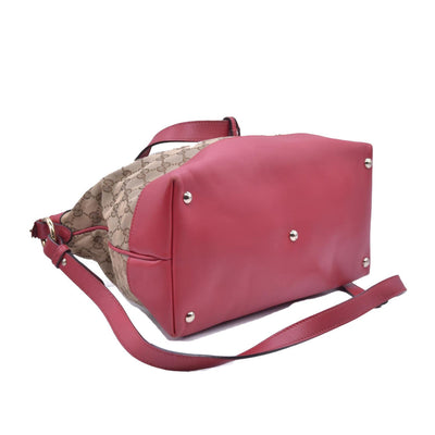 $1250 Gucci Monogram Valentine Tote Red