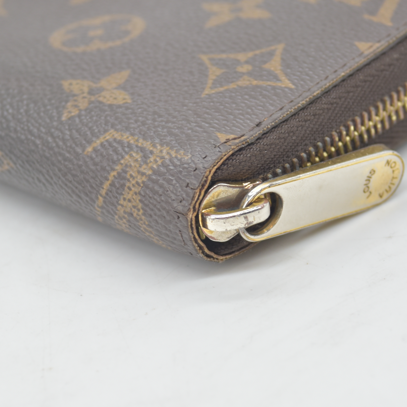 Louis Vuitton Monogram Zippy Zip Around Long Wallet Purse Brown CA2170