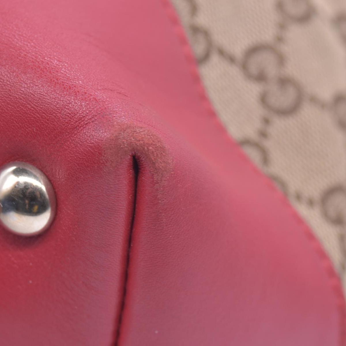 $1250 Gucci Monogram Valentine Tote Red