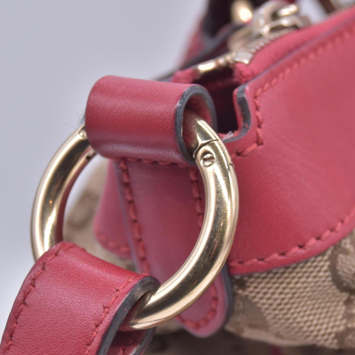 $1250 Gucci Monogram Valentine Tote Red