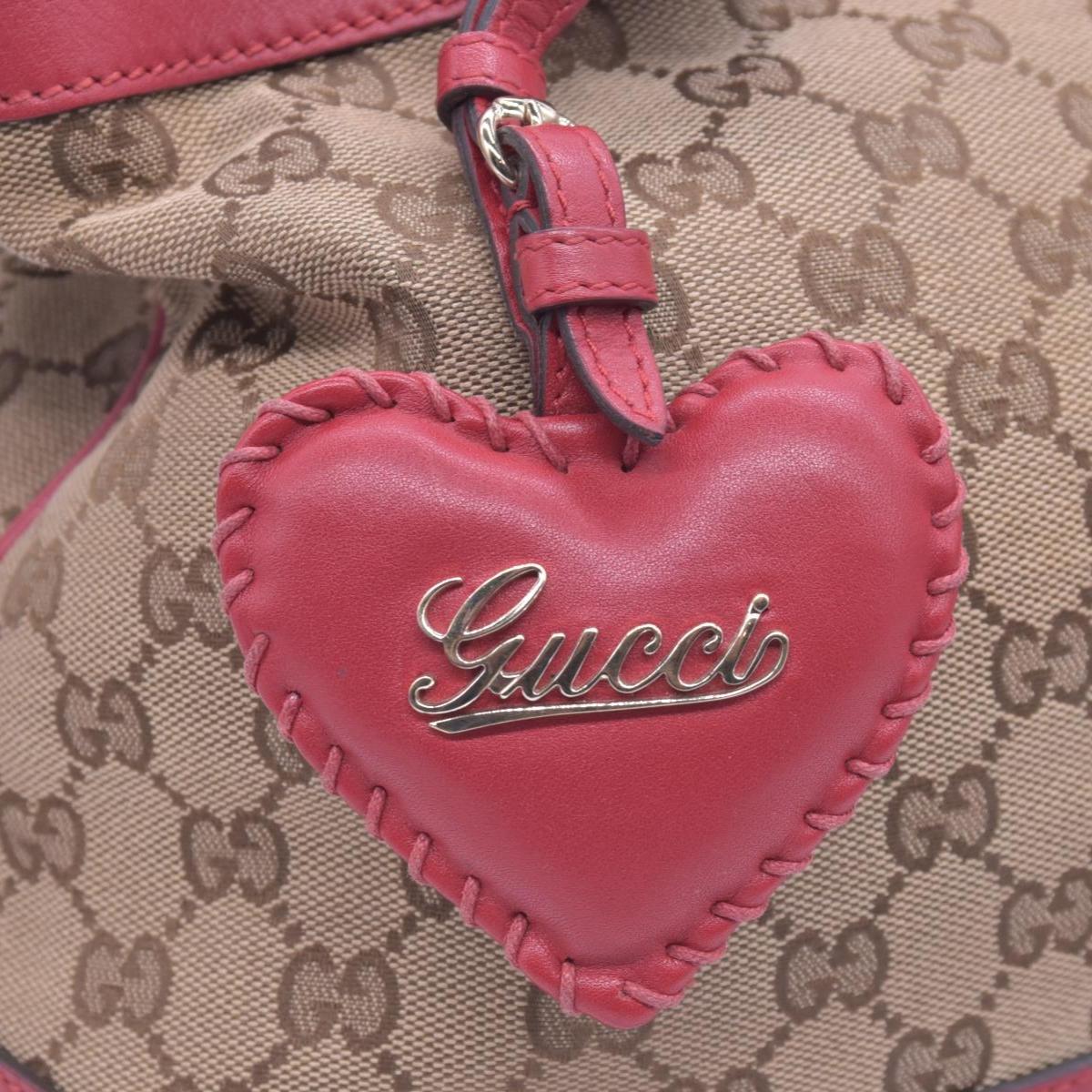 $1250 Gucci Monogram Valentine Tote Red