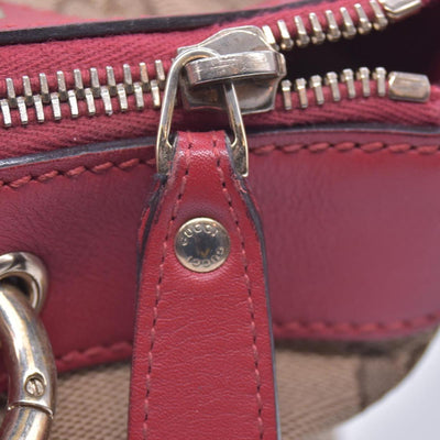 $1250 Gucci Monogram Valentine Tote Red