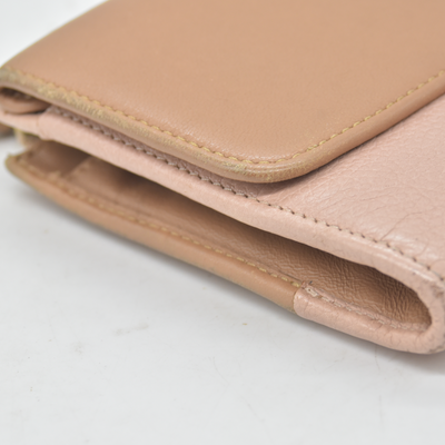 Chloe Indy Leather Zippy Long Wallet Purse Bicolor