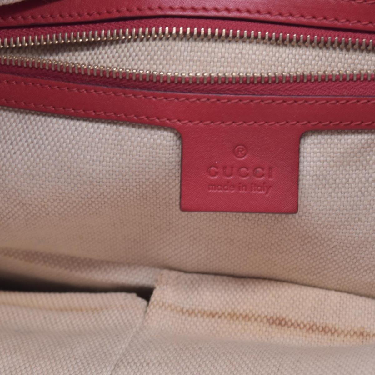 $1250 Gucci Monogram Valentine Tote Red