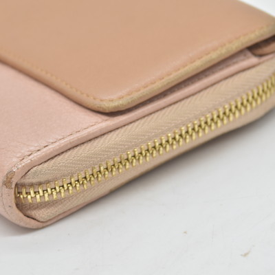 Chloe Indy Leather Zippy Long Wallet Purse Bicolor