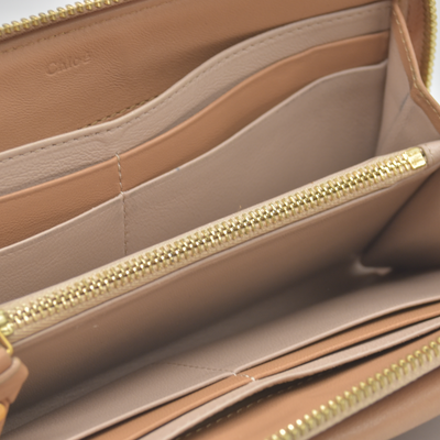 Chloe Indy Leather Zippy Long Wallet Purse Bicolor