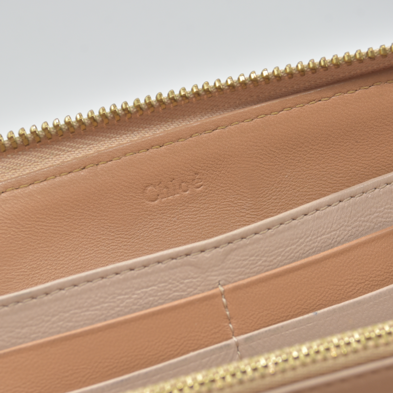 Chloe Indy Leather Zippy Long Wallet Purse Bicolor