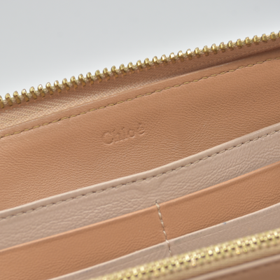 Chloe Indy Leather Zippy Long Wallet Purse Bicolor