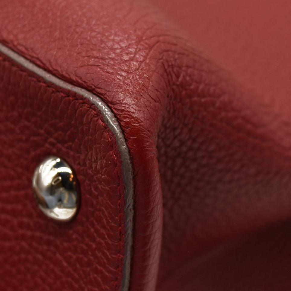 Louis Vuitton  Taurillon Capucines MM Rubis Tote