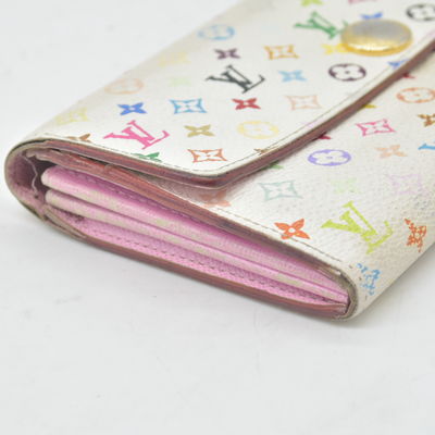 $850 2012 Louis Vuitton Monogram Multicolor Sarah Long Wallet CA2162