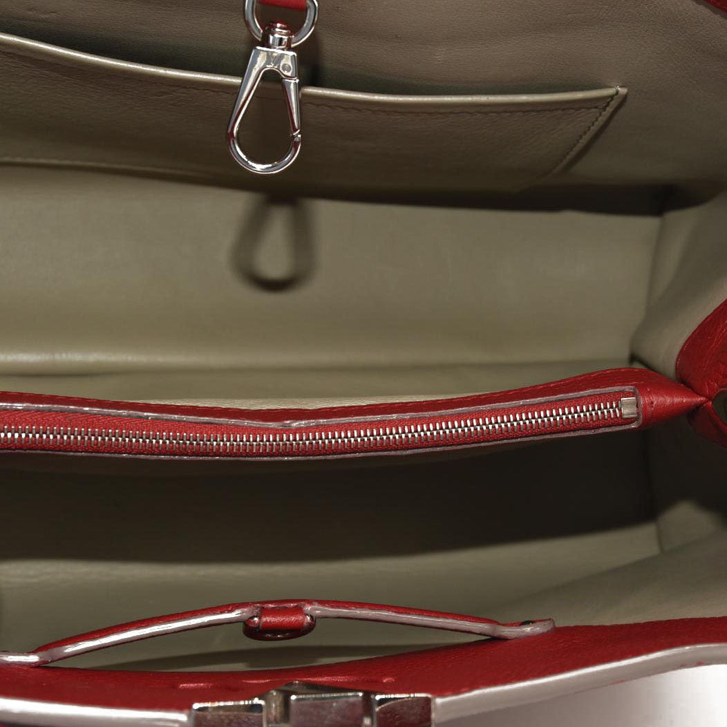 Louis Vuitton  Taurillon Capucines MM Rubis Tote