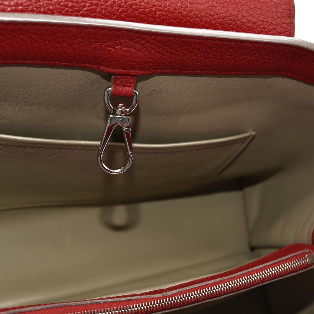 Louis Vuitton  Taurillon Capucines MM Rubis Tote