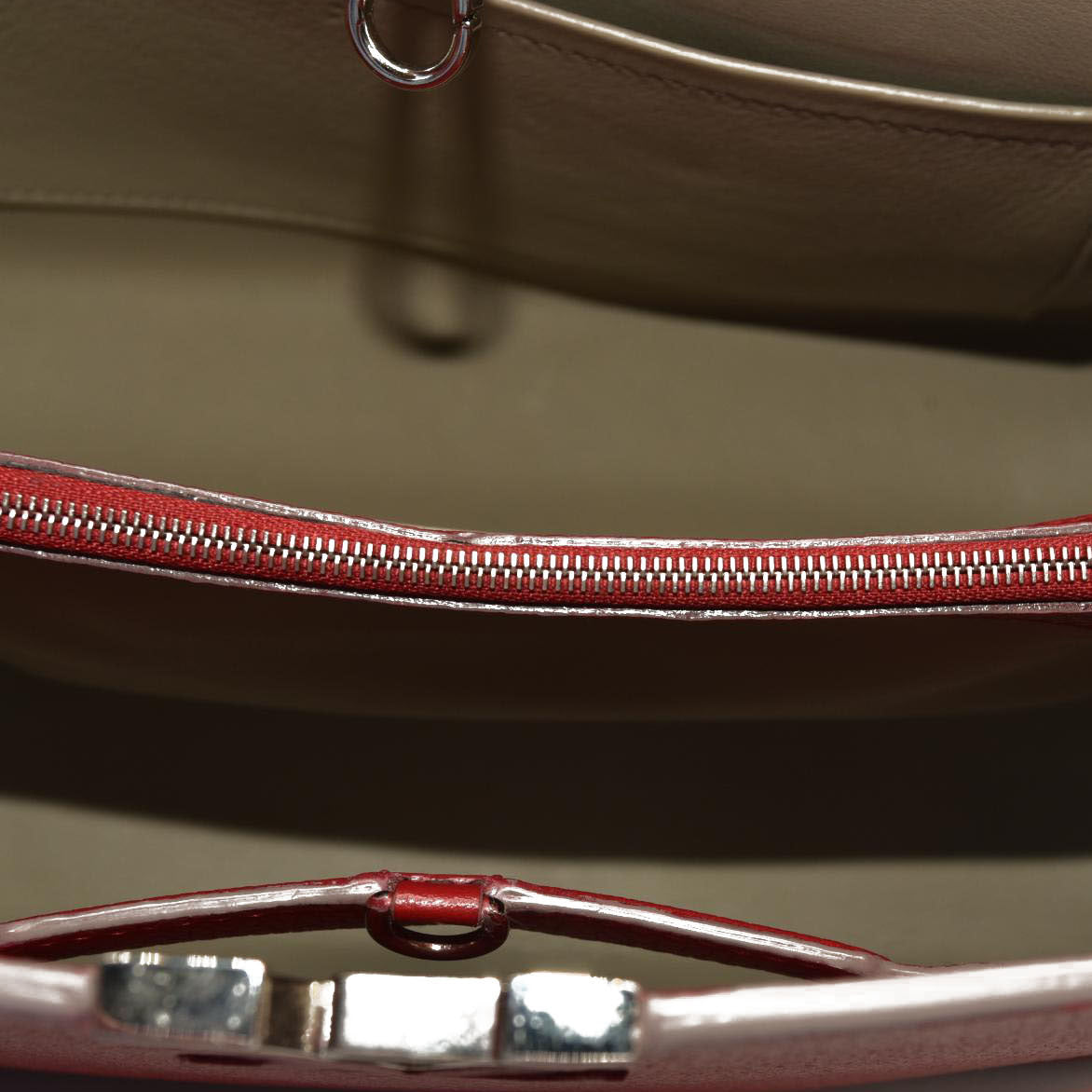 Louis Vuitton  Taurillon Capucines MM Rubis Tote