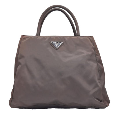 Prada  Enameled Metal Triangle Top Handle Bag