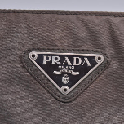 Prada  Enameled Metal Triangle Top Handle Bag