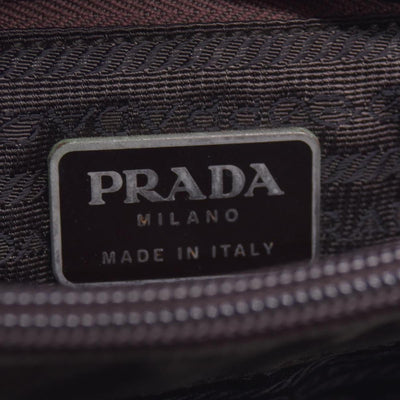 Prada  Enameled Metal Triangle Top Handle Bag