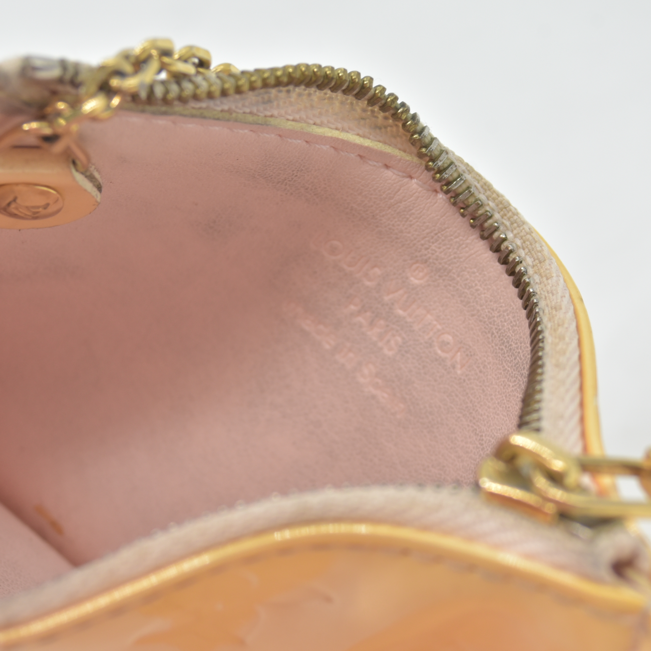 Louis Vuitton Monogram Vernis Pochette Cles Wallet Coin Purse CA0074