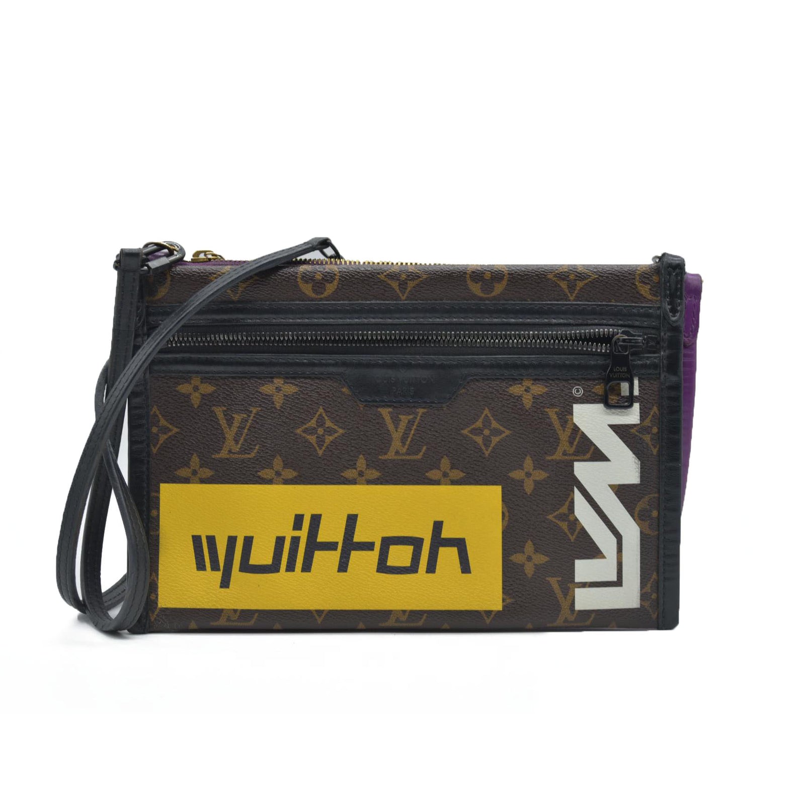 Louis Vuitton  Monogram Double Flat Messenger Marron