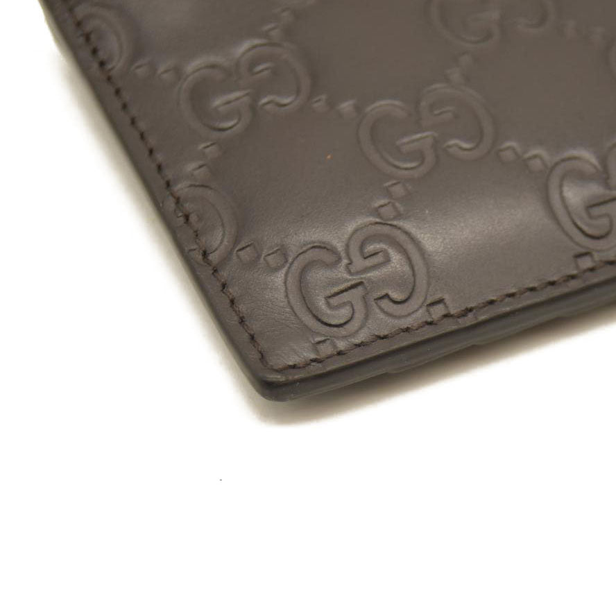 Gucci  Guccissima Signature Coin Case Card Holder Brown