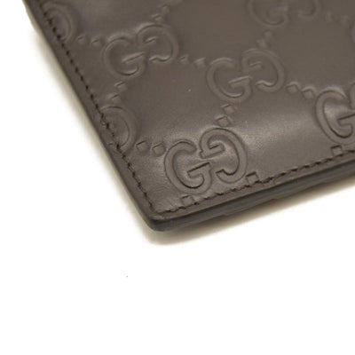 Gucci  Guccissima Signature Coin Case Card Holder Brown