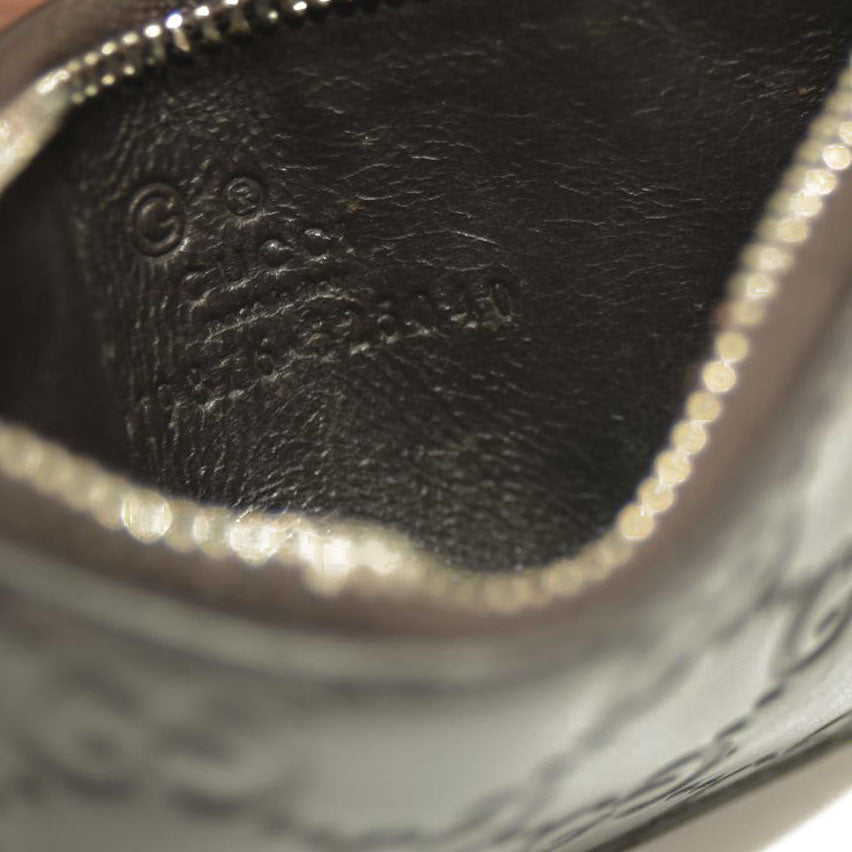 Gucci  Guccissima Signature Coin Case Card Holder Brown