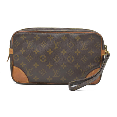 $690 LOUIS VUITTON Monogram Marly Dragonne GM Clutch Bag