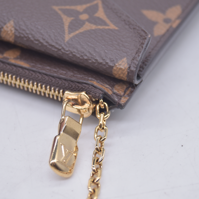 $695 LOUIS VUITTON Monogram Recto Verso Card Holder RFID 10021359