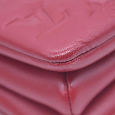 $3900 LOUIS VUITTON Monogram Empreinte Coussin PM Rubis Red RFID 10021360
