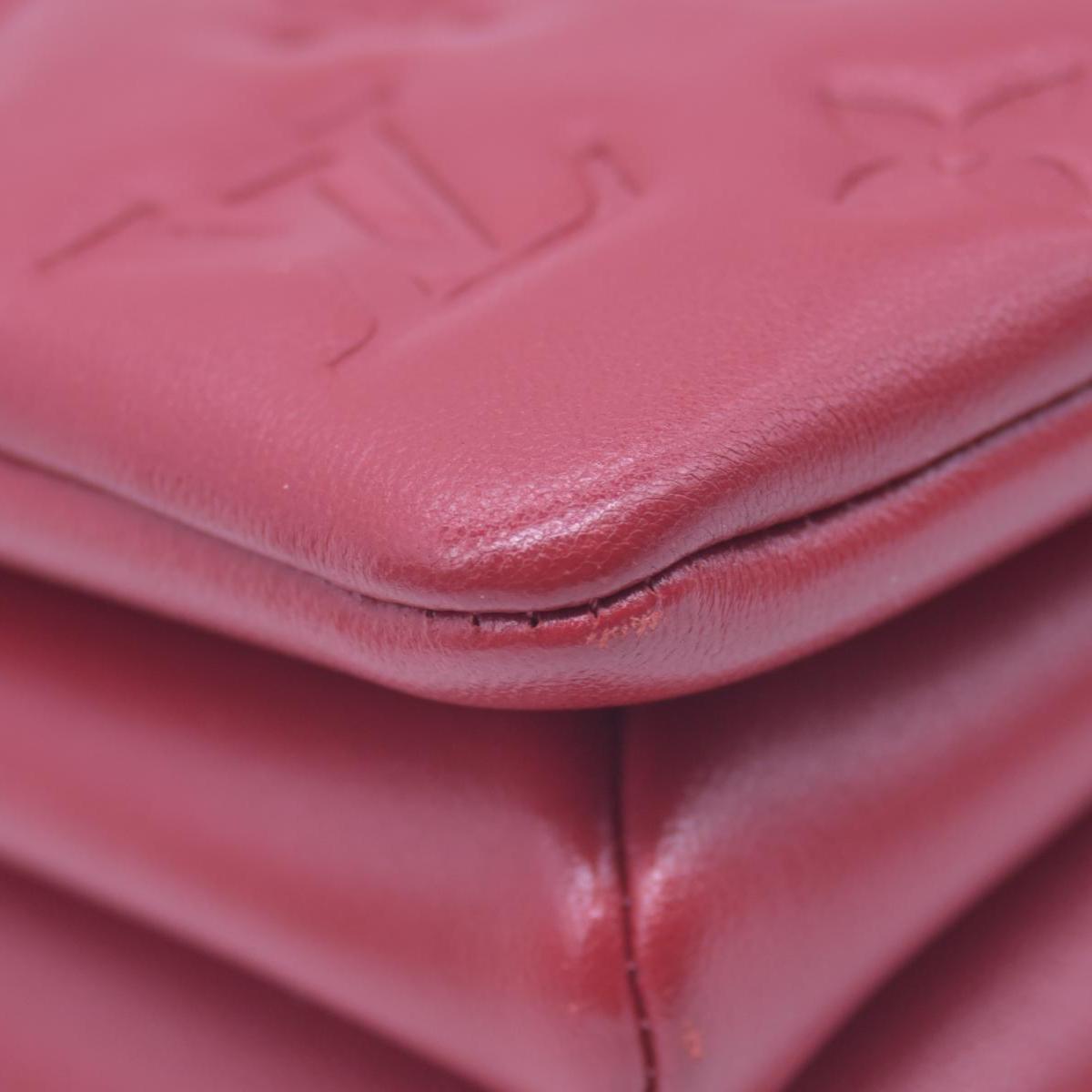 $3900 LOUIS VUITTON Monogram Empreinte Coussin PM Rubis Red RFID 10021360