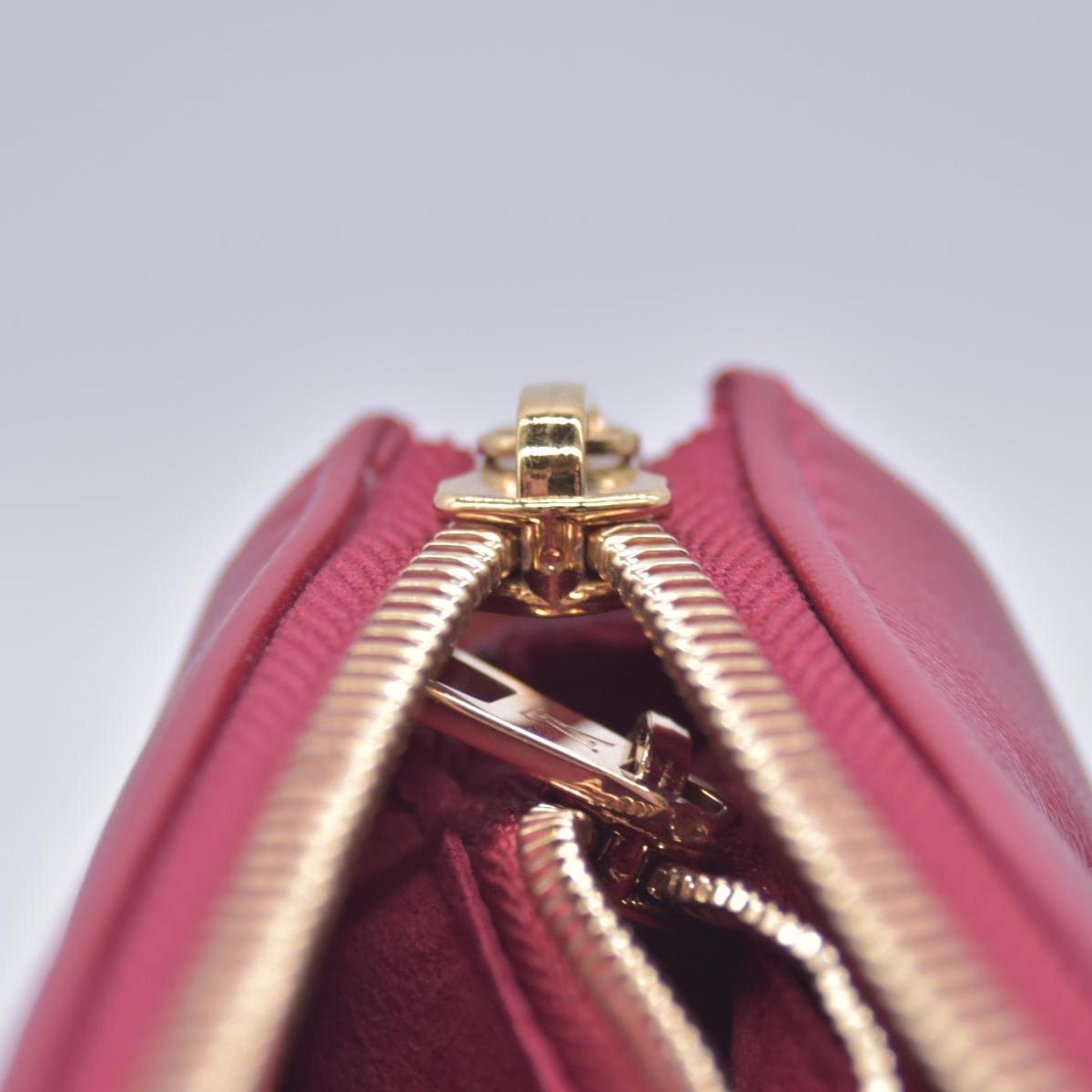 $3900 LOUIS VUITTON Monogram Empreinte Coussin PM Rubis Red RFID 10021360