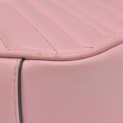 $2600 Gucci Calfskin Matelasse Small GG Marmont Shoulder Bag Wild Rose