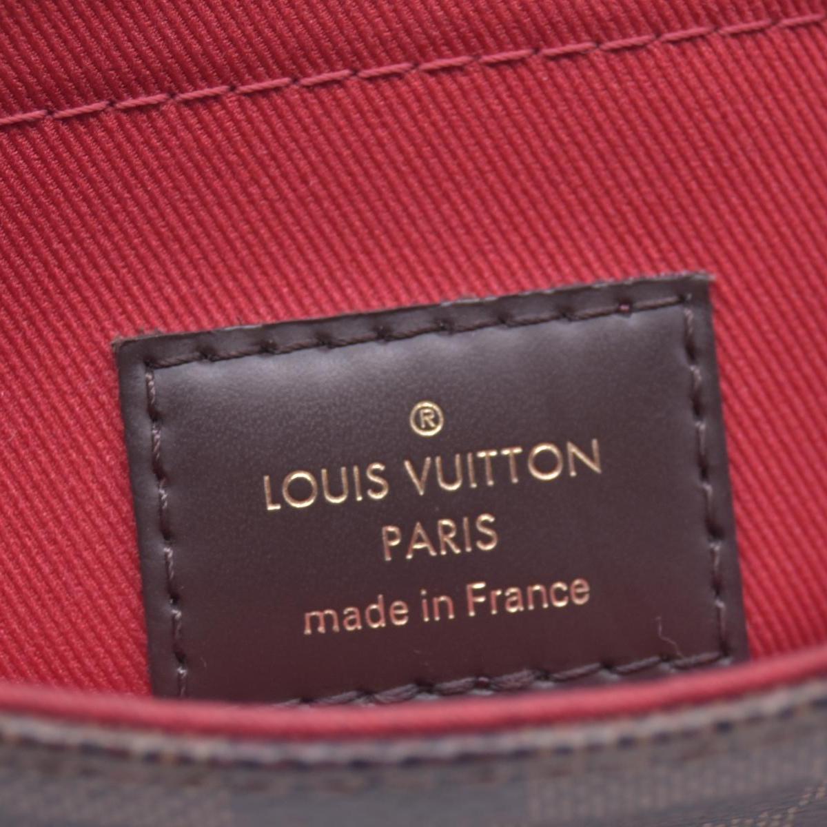 $1960 2018 LOUIS VUITTON Damier Ebene Croisette Top Handle Crossbody Bag Brown FL0138 10021361