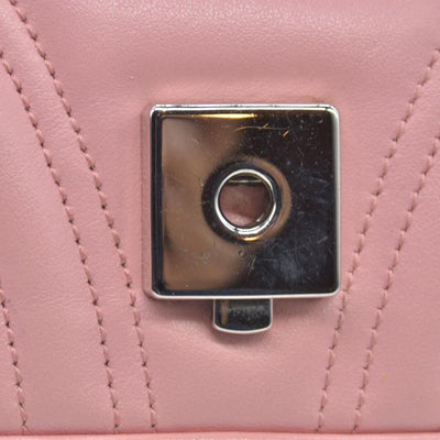 $2600 Gucci Calfskin Matelasse Small GG Marmont Shoulder Bag Wild Rose