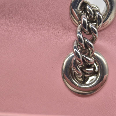 $2600 Gucci Calfskin Matelasse Small GG Marmont Shoulder Bag Wild Rose